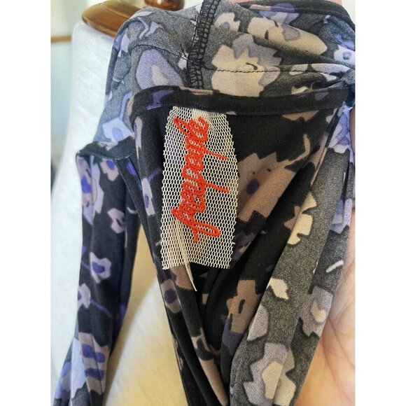 Free People Black Floral Sleeveless A-Line Dress Size Small Light Soft Polyester - Picture 9 of 9